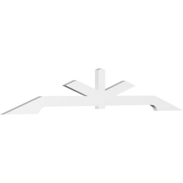 Ekena Millwork Vanguard Architectural Grade PVC Gable Bracket, 108"W x 18"H x 2"D x 4"F, 4/12 Pitch GBP108X18X0204VAN00 - main